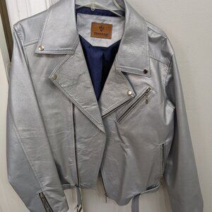 Silver Leather Jacket